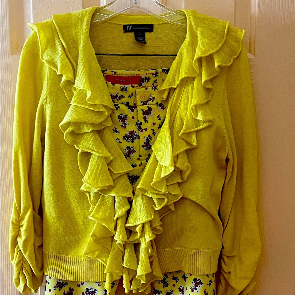 Ruffled Cardigan